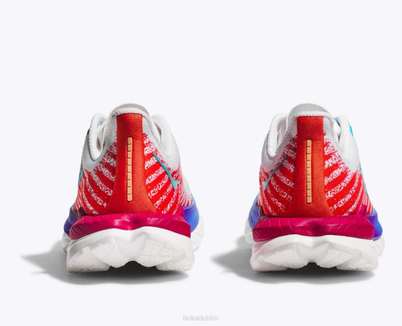 VLP827 Hoka Women Mach 5 White/Flame