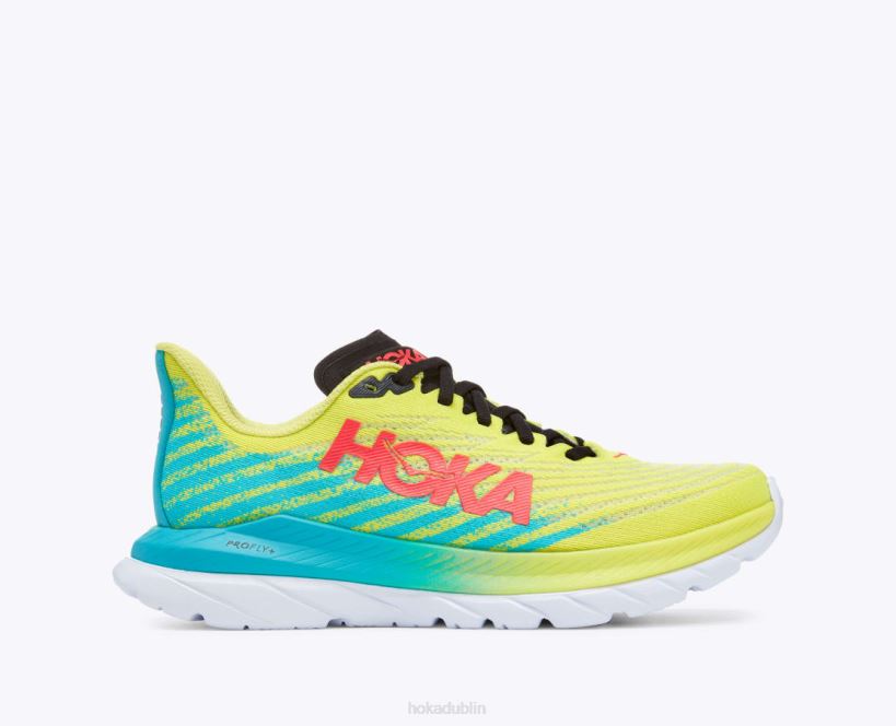 VLP829 Hoka Women Mach 5 Evening Primrose/Scuba Blue