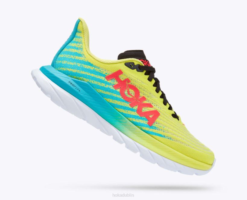 VLP829 Hoka Women Mach 5 Evening Primrose/Scuba Blue