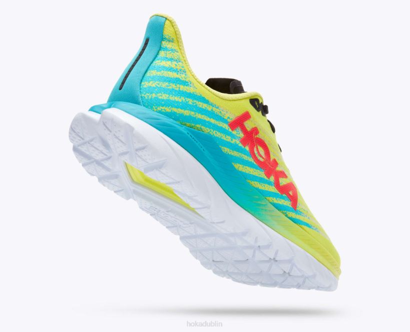 VLP829 Hoka Women Mach 5 Evening Primrose/Scuba Blue