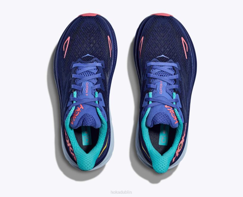 VLP82 Hoka Women Clifton 9 Bellwether Blue/Ceramic