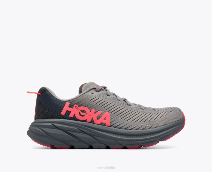 VLP835 Hoka Women Rincon 3 Sharkskin/Diva Pink