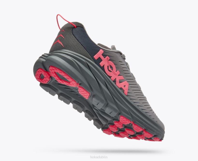 VLP835 Hoka Women Rincon 3 Sharkskin/Diva Pink