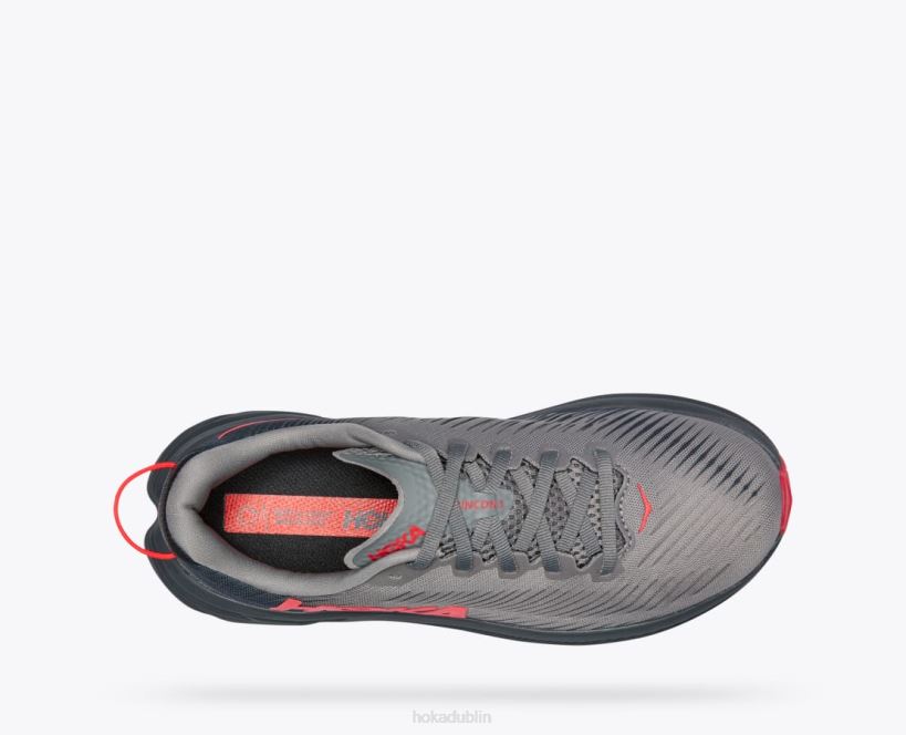 VLP835 Hoka Women Rincon 3 Sharkskin/Diva Pink