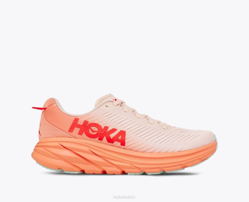 VLP836 Hoka Women Rincon 3 Silver Peony/Cantaloupe