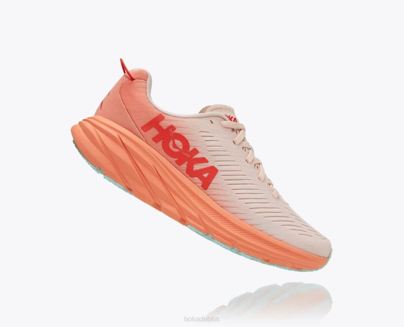 VLP836 Hoka Women Rincon 3 Silver Peony/Cantaloupe