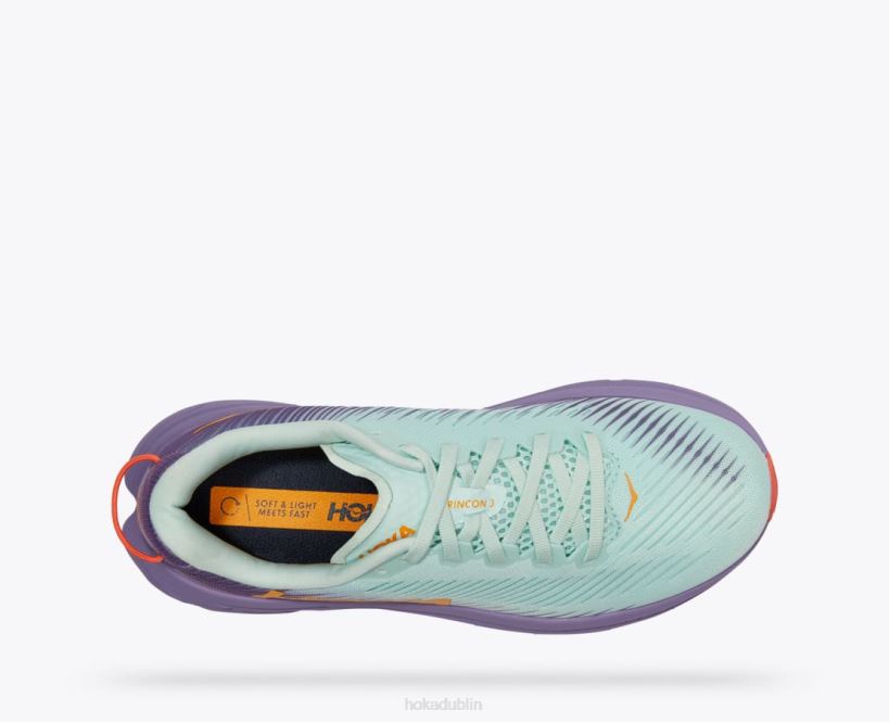VLP838 Hoka Women Rincon 3 Blue Glass/Chalk Violet