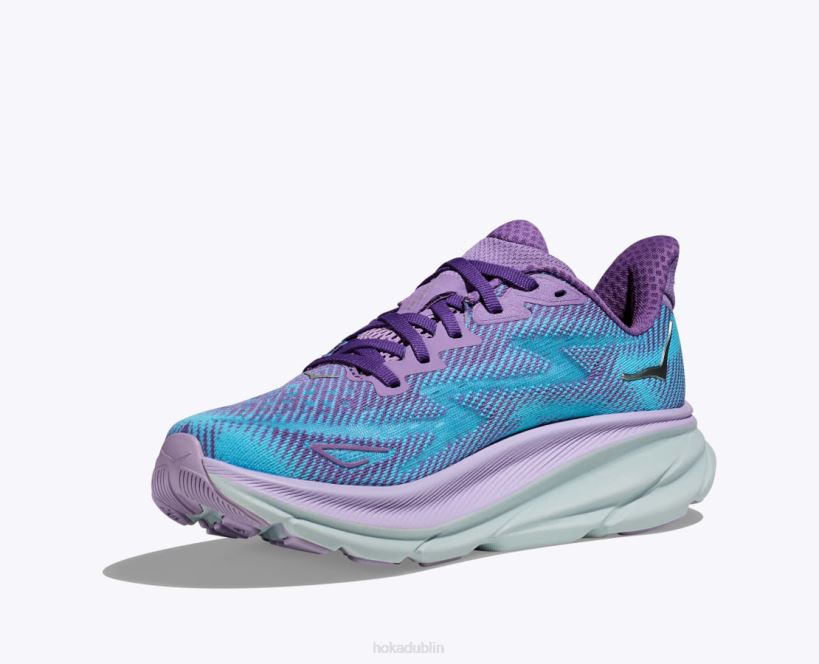 VLP84 Hoka Women Clifton 9 Chalk Violet/Pastel Lilac
