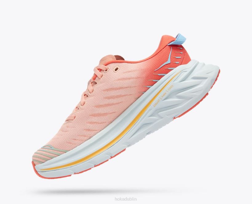 VLP856 Hoka Women Bondi X Camellia/Peach Parfait
