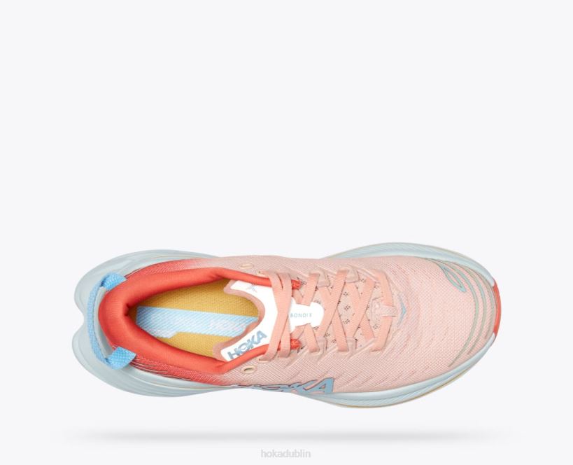 VLP856 Hoka Women Bondi X Camellia/Peach Parfait