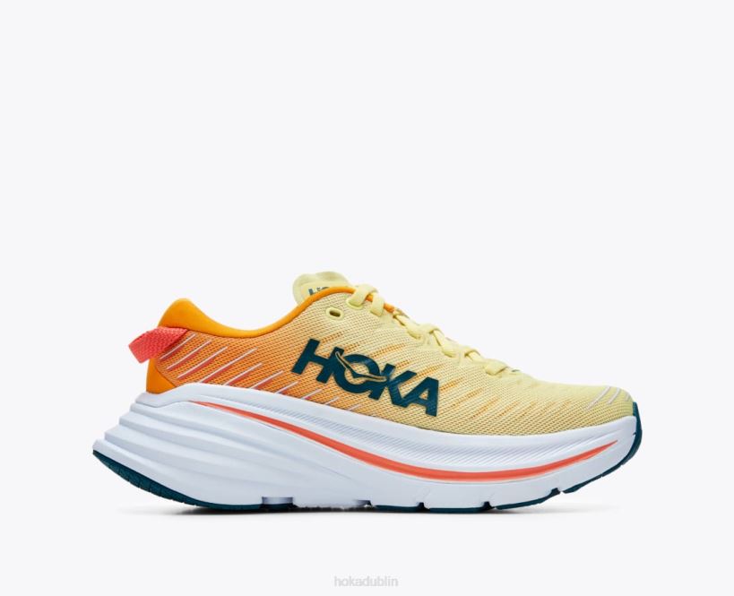 VLP857 Hoka Women Bondi X Yellow Pear/Radiant Yellow