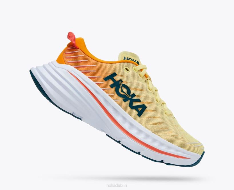 VLP857 Hoka Women Bondi X Yellow Pear/Radiant Yellow