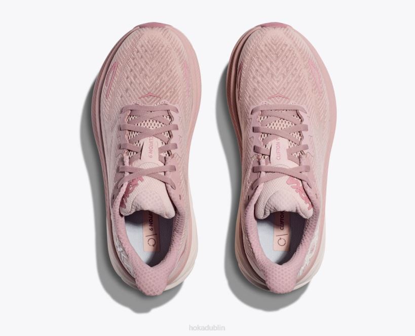 VLP85 Hoka Women Clifton 9 Pale Mauve/Peach Whip