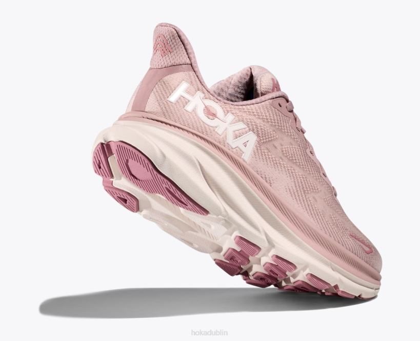 VLP85 Hoka Women Clifton 9 Pale Mauve/Peach Whip