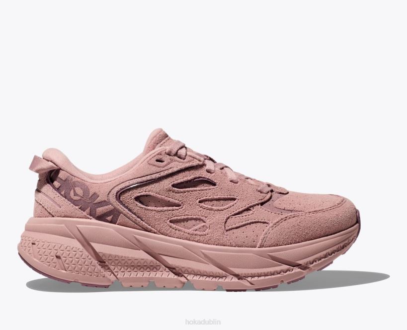 VLP868 Hoka Women Clifton L Suede Pale Mauve