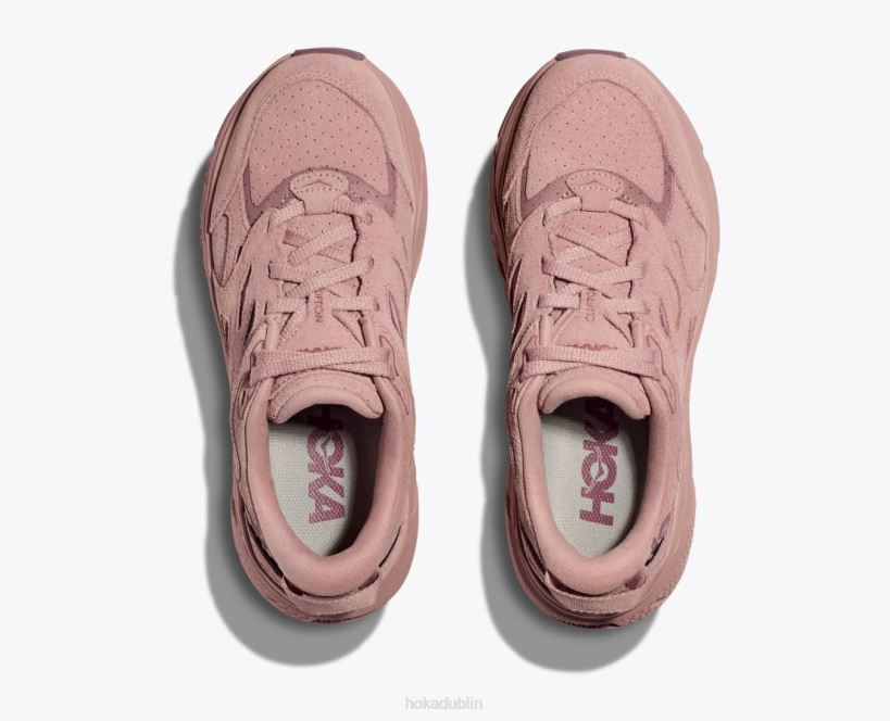 VLP868 Hoka Women Clifton L Suede Pale Mauve