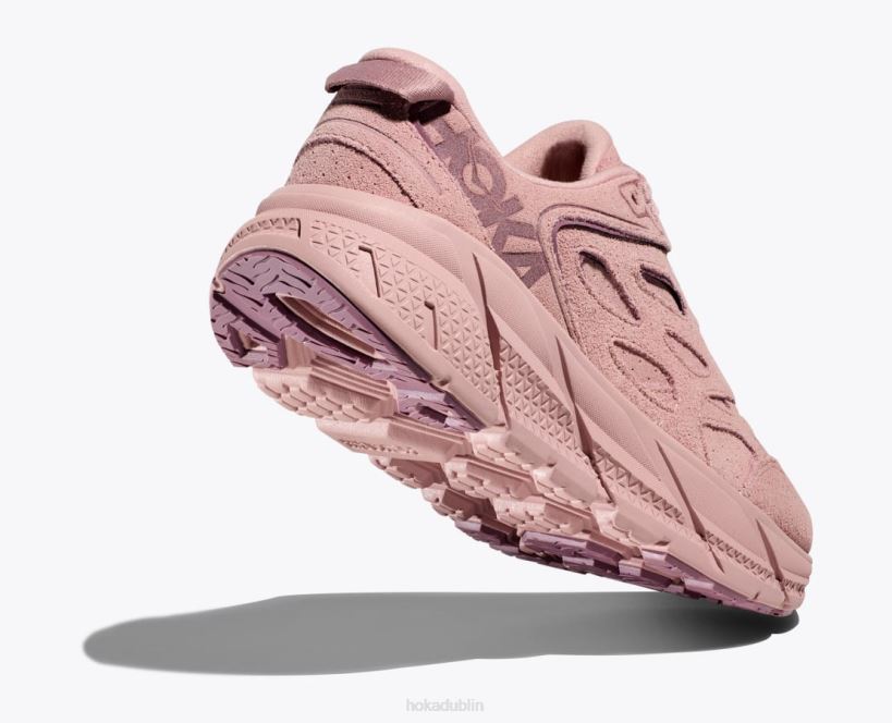 VLP868 Hoka Women Clifton L Suede Pale Mauve