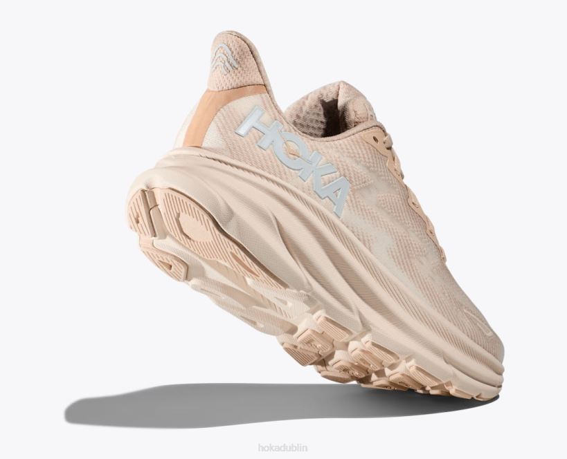VLP86 Hoka Women Clifton 9 Shifting Sand/Eggnog