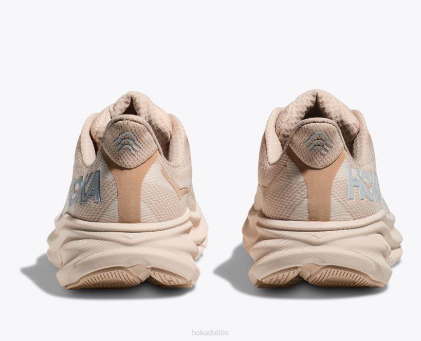 VLP86 Hoka Women Clifton 9 Shifting Sand/Eggnog