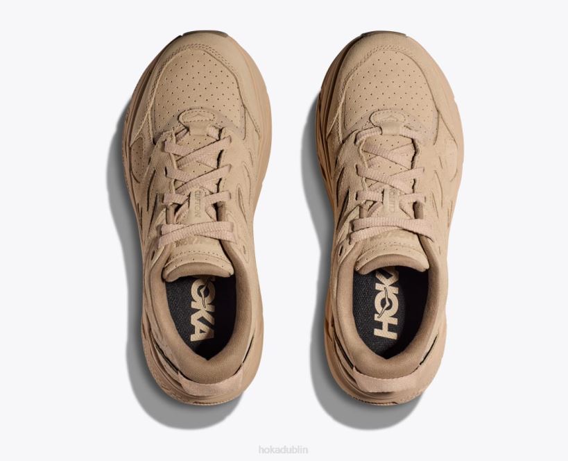 VLP870 Hoka Women Clifton L Suede Shifting Sand/Dune