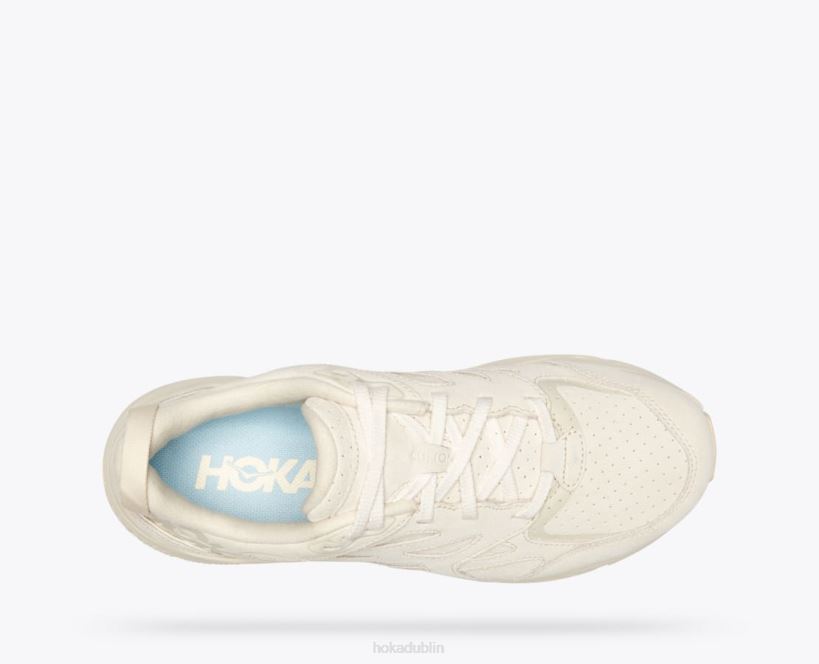 VLP874 Hoka Women Clifton L Suede Eggnog