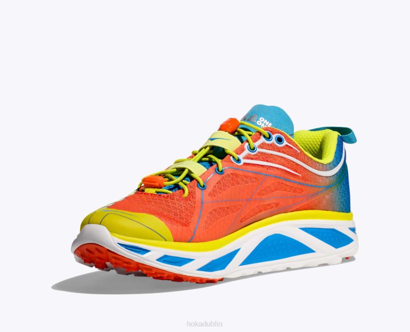 VLP878 Hoka Women Huaka Origins Evening Primrose/Flame