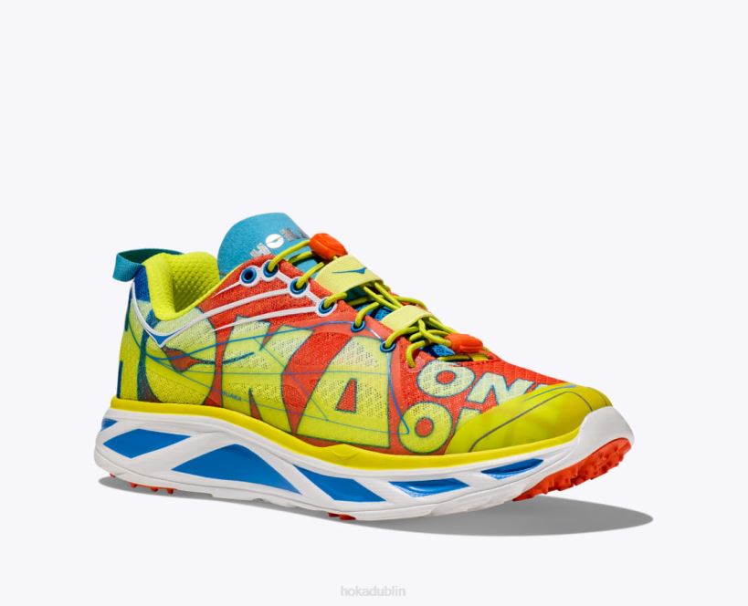VLP878 Hoka Women Huaka Origins Evening Primrose/Flame