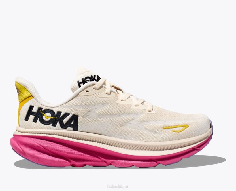 VLP87 Hoka Women Clifton 9 Eggnog/Blanc De Blanc