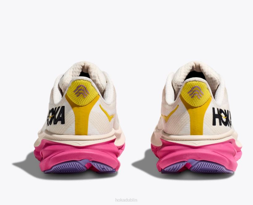 VLP87 Hoka Women Clifton 9 Eggnog/Blanc De Blanc