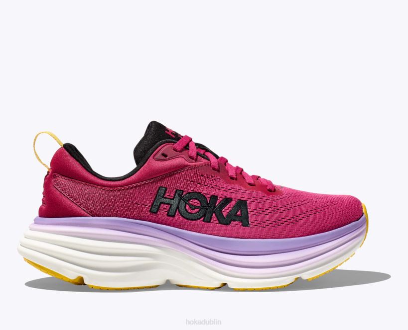 VLP88 Hoka Women Bondi 8 Cherries Jubilee/Pink Yarrow