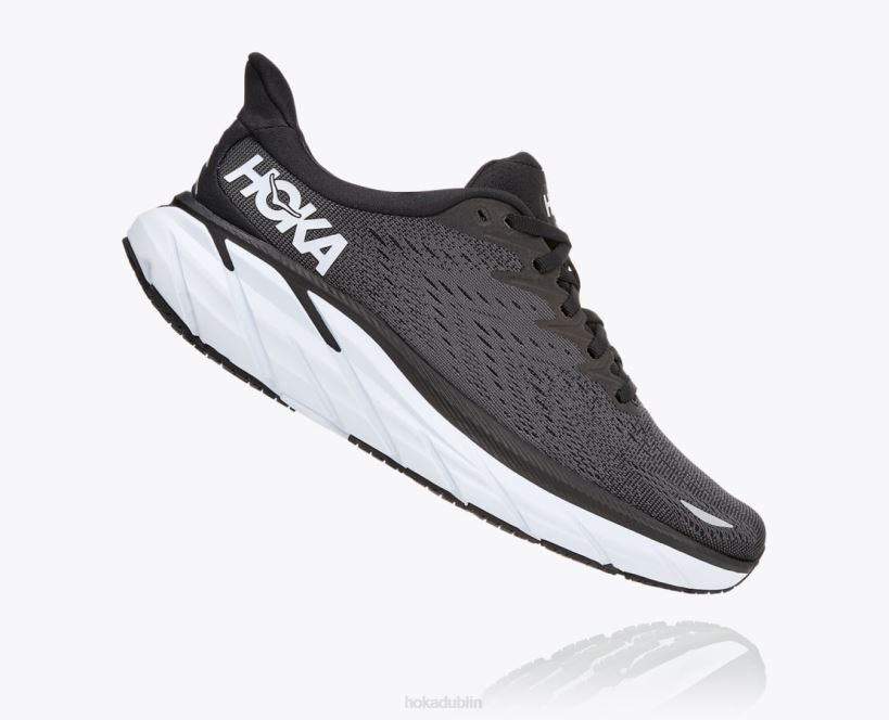 VLP891 Hoka Women Clifton 8 Black/White