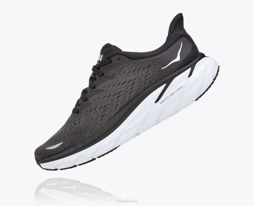 VLP891 Hoka Women Clifton 8 Black/White