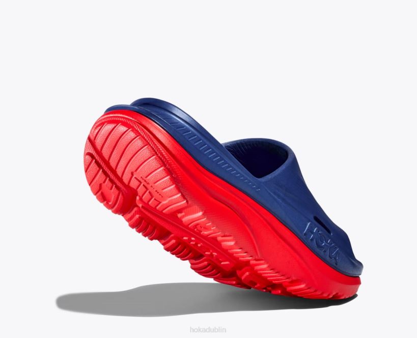 VLP8208 Hoka Women Ora Recovery Slide 3 Bellwether Blue/Red Alert