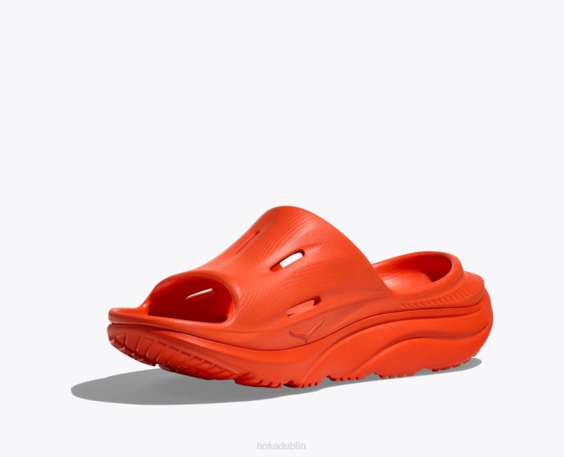 VLP8286 Hoka Women Ora Recovery Slide 3 Vibrant Orange