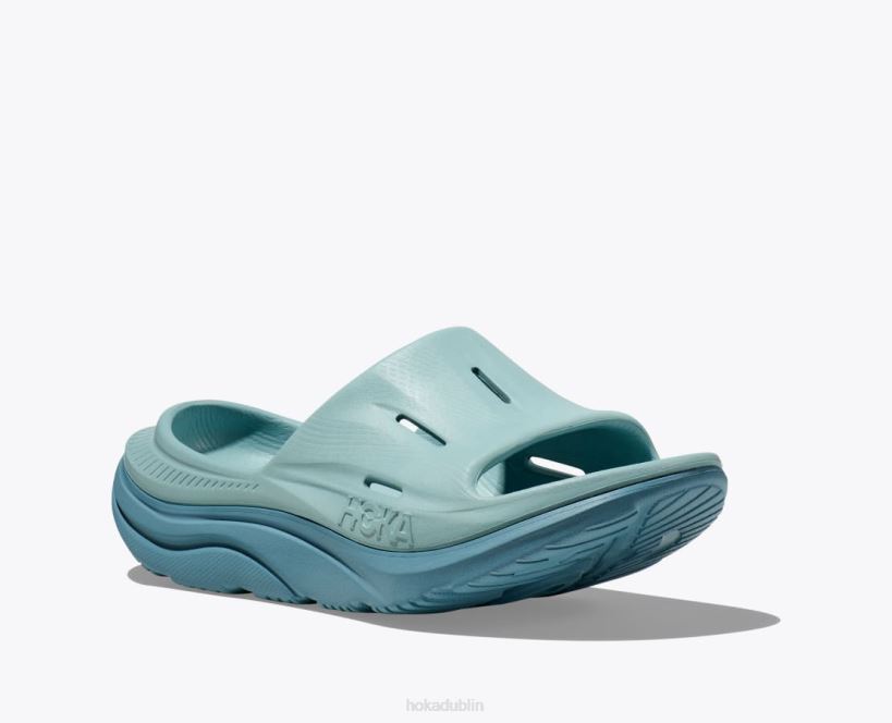 VLP8292 Hoka Women Ora Recovery Slide 3 Cloud Blue/Stone Blue