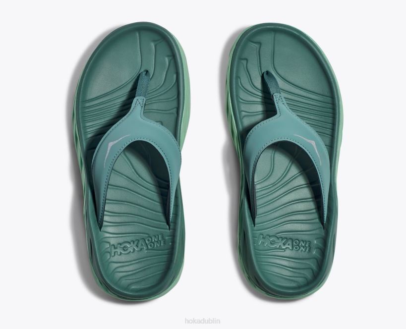 VLP8300 Hoka Women ORA Recovery Flip Trellis/Mist Green