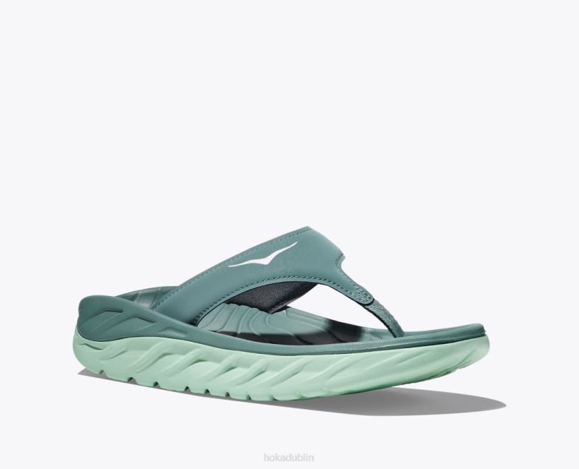 VLP8300 Hoka Women ORA Recovery Flip Trellis/Mist Green