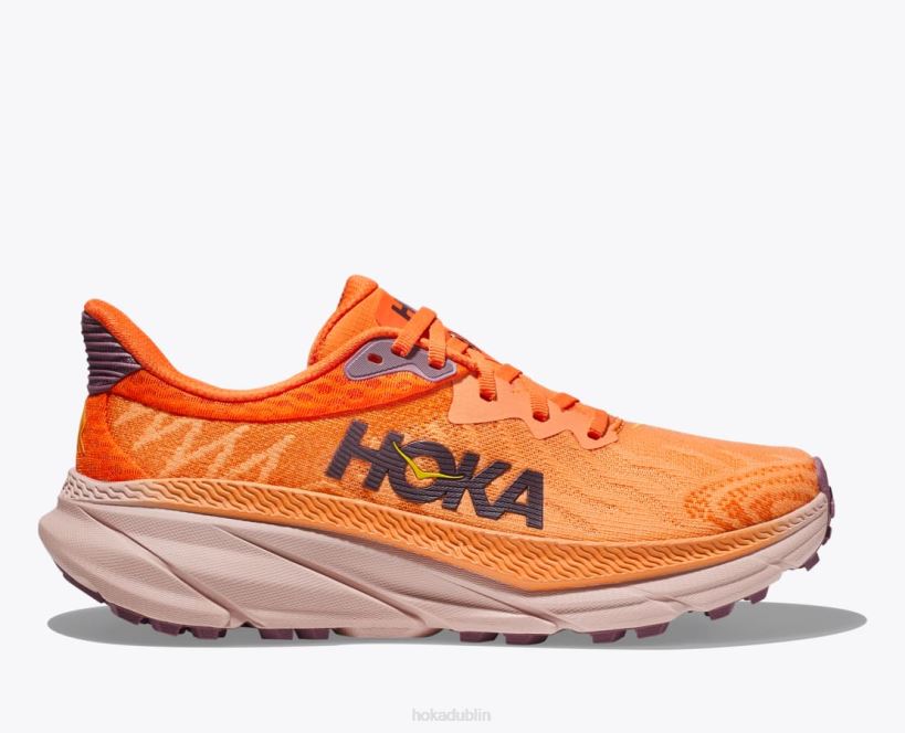 VLP8108 Hoka Women Challenger 7 Mock Orange/Vibrant Orange