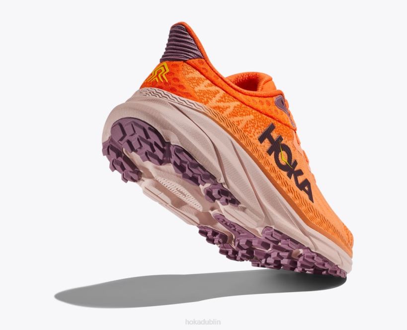 VLP8108 Hoka Women Challenger 7 Mock Orange/Vibrant Orange
