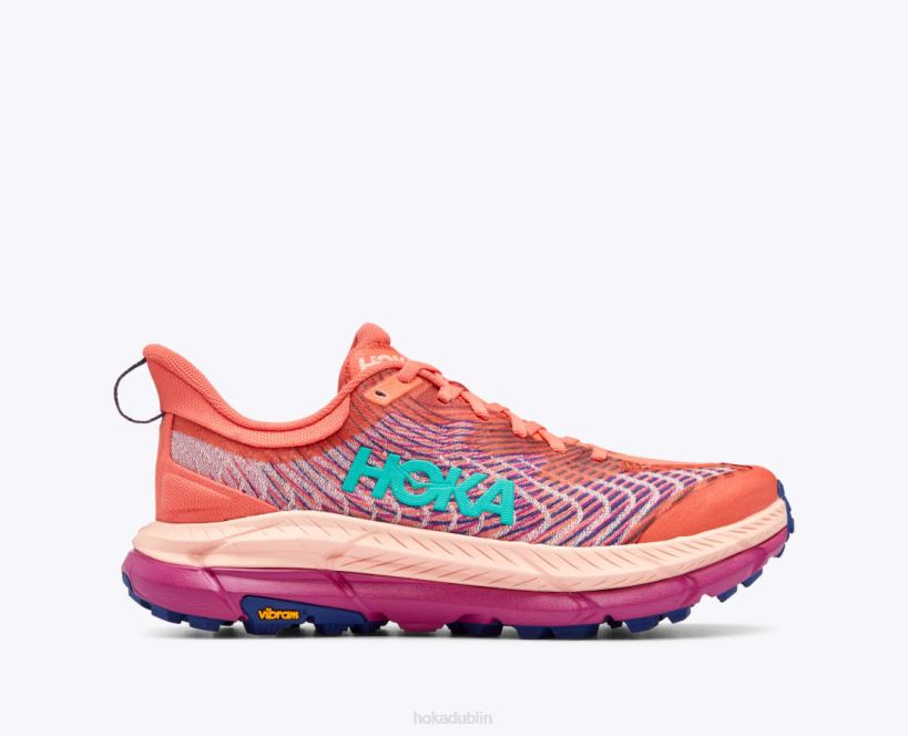 VLP8114 Hoka Women Mafate Speed 4 Camellia/Peach Parfait