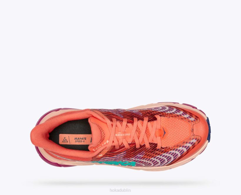 VLP8114 Hoka Women Mafate Speed 4 Camellia/Peach Parfait