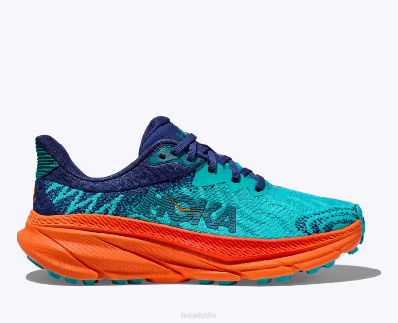 VLP8255 Hoka Women Challenger 7 Ceramic/Vibrant Orange