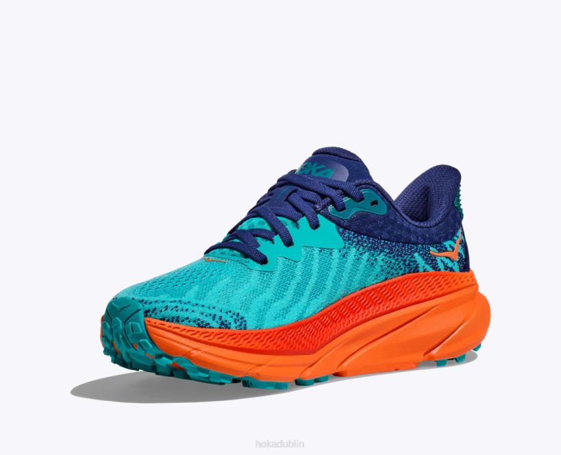 VLP8255 Hoka Women Challenger 7 Ceramic/Vibrant Orange
